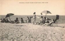 Vintage Postcard Friends at the Beach, Holiday Houses, Miller Place, Long Island picture