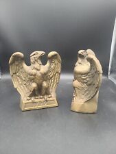 (2) Vintage Philadelphia Manufacturing Company 1776 Eagle Brass Bookends picture