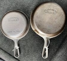 Vintage Wagner Ware Cast Iron Skillets 6” And 8” picture