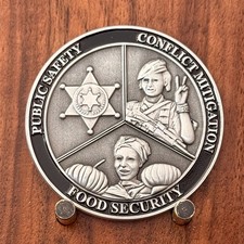Howard G Buffett Foundation Public Safety Food Security Challenge Coin  W#30 picture