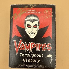 1992 Acid Rain Studios SIGNED Vampires Throughout History 50 Card Collectors Set picture