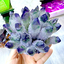 310g+ Raw Purple Green Phantom Cluster Geode Mineral Specimen Crystal Decor Gift picture