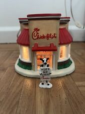 2011 Santa's Best Chick-fil-A Porcelain Illuminated Village in Box: Includes Cow picture