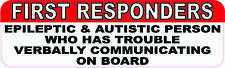 10in x 3in Epileptic and Autistic Person on Board Sticker picture