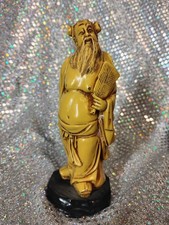 Asian Deity Fu Lu Shou Taoist God of Longevity Shou Lao Shouxing Vintage 6.25" picture