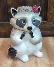 PIER 1 ONE Cookie Jar Racoon With Hat  10