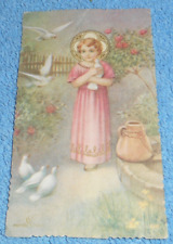 1940 Holy Prayer Card Children's Mission Remembrance St Cecilia Church Solvay NY picture