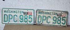 1984 Washington License Plate Pair 