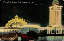 Postcard Night Scene at Electric Park in Kansas City, Missouri picture