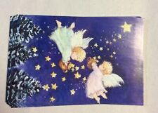 Vintage Lot Of 12 Season Greetings Cards( 2 Angel ‘s With Stars ) picture