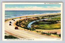 CA-California Along The Shore Of The Pacific On US Highway 101 Vintage Postcard picture