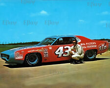Richard Petty, 1972 Plymouth Roadrunner 8x10 Photo Reprint  picture