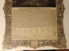 1841 Engraving Print Declaration Of United States picture