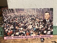 Oral Roberts Million Souls Crusade 1958 Fresno California Postcard Invitation picture