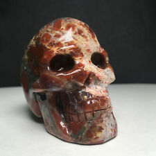 262g  Natural Agate  Raw Mineral Specimen, Hand-Carved  Skull Healing picture