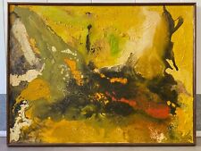 🔥 Fantastic Antique Mid Century Modern Abstract Oil Painting, HUGE 1960's picture