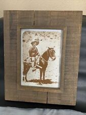 Wooden Frame Of A Postcard Of El General Poncho Villa picture