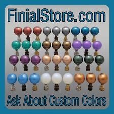 Handmade Resin Lamp Finials/Need Custom Colors? Nickel/Polished/Antique Base picture
