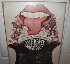 Super Rare Vintage '72  Sensual Dieters Guide to Weight Loss USA Litho 24x36