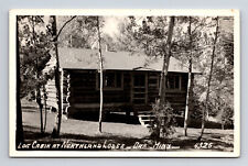 1959 RPPC Northland Lodge Log Cabin Orr MN Postcard picture