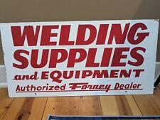 Vintage Original Forney Welding Supplies & Equipment Double Sided Heavy Metal... picture