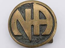 Narcotics Anonymous Solid Bronze Vintage Belt Buckle picture