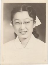 Vintage Found Photo - Beautiful Asian Woman In Nurse Uniform Smiles For Portrait picture