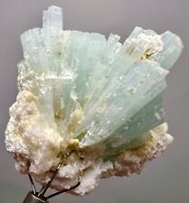 167 CT Extraordinary Marvelous Aquamarine Flower Shape Crystals Bunch @PAK picture