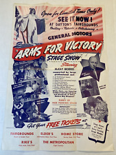 WWII Arms For Victory Stage Show Dayton Ohio General Motors Propaganda Poster picture