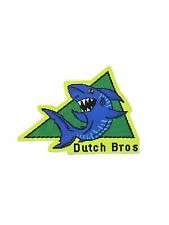 Dutch Bros Sticker Blue Retro Pixel Shark Dutch Dad Father's Day June 2022 picture