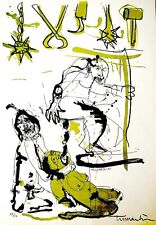 YIGAL TUMARKIN SIGNED LITHOGRAPH Sadism TORTURE Homosexual EROTICA Israel SM Art picture