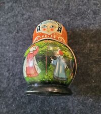 Vintage Signed MOCKBA Russian Nesting Dolls, 5 piece picture