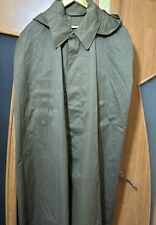 Vtg Soviet Officer Cloak Cape Raincoat Army Soldier Dark Green USSR Size S picture