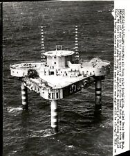 LG43 1961 Wire Photo US AIR FORCE RADAR INSTALLATION TEXAS TOWER NO 4 COLLAPSED picture