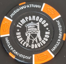 TIMPANOGOS HD - UTAH (Black/Orange) Harley Poker Chip Design 1 (CLOSED) picture