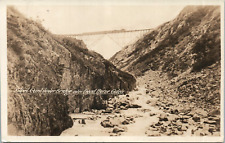 Steel Cantilever Bridge Over Dead Horse Gulch RPPC Real Photo 1927 Postcard picture