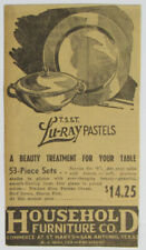 Vintage 1943 Taylor, Smith & Taylor Lu-Ray Pastels Dinnerware Newspaper Ad picture