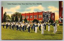 Postcard Father Flanagan's Boys' Home Band, Boys Town, Nebraska linen P131 picture