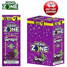 H. Zone Organic Natural Herbal Wrap GRAPE Full Box 15/5CT - 75 Wraps Total picture