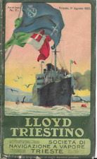 LLOYD TRIESTINO Italian Line Cruise Ocean Liner Itinerary 8/1/1922 DAMAGED COVER picture