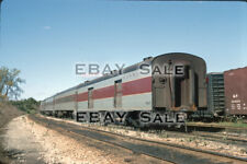 Erie Lackawanna EL baggage car on rear of pass tr Huntington IN - Orig Kodachrom picture