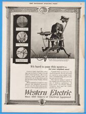 1922 Western Electric Telephone Phone Production Materials Microscope Photos Ad picture