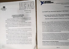 1989 Cold Fusion Resarch at University of Utah - 2 original Press releases picture