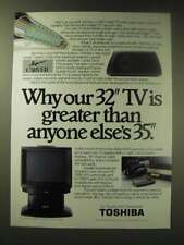 1989 Toshiba Ad - CX3288J TV, SK-F200 VHS Camcorder, SV-F990 Super VHS VCR picture