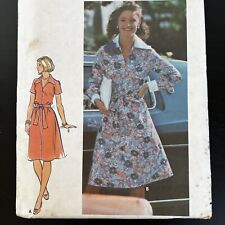 Vintage 1970s Butterick 4156 Raglan Sleeve A-Line Dress Sewing Pattern 14.5 CUT picture