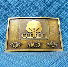 Cotton Emblem Promo Belt Buckle Growers Producers AMEX AMCHEM Vintage 70s.PCB072 picture