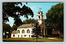 Paris Hill ME, First Baptist Church Paul Revere Bell Tower Chrome Maine Postcard picture