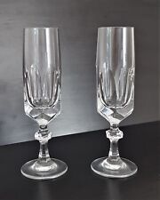 Vintage Transparent Crystal Glasses for Champagne in Stem Set 2 pcs Germany picture