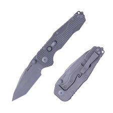Real Steel Evolution Frame Lock Folding Knife Grey Ti Handle S35VN Tanto 9912 picture