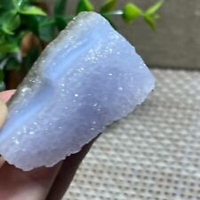 50-80g Natural Blue Lace Agate Quartz Crystal Chalcedony Rough Druzy Geode Reiki picture